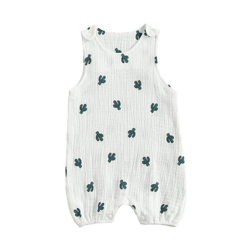 Sleeveless Pattern Jumpsuit