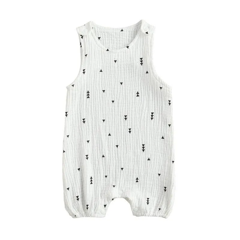 Sleeveless Pattern Jumpsuit