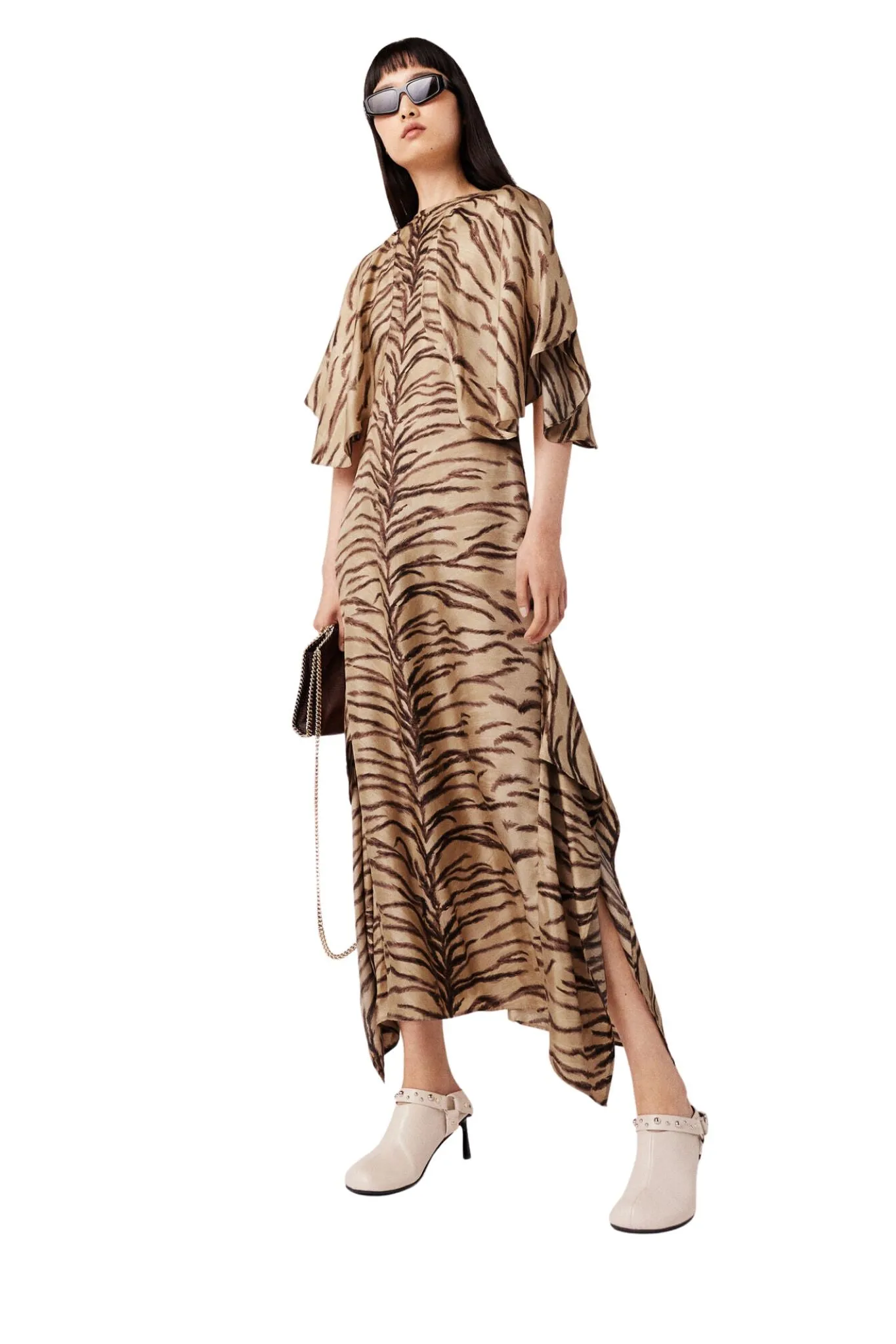 Stella McCartney Tiger Print Round Sleeve Dress
