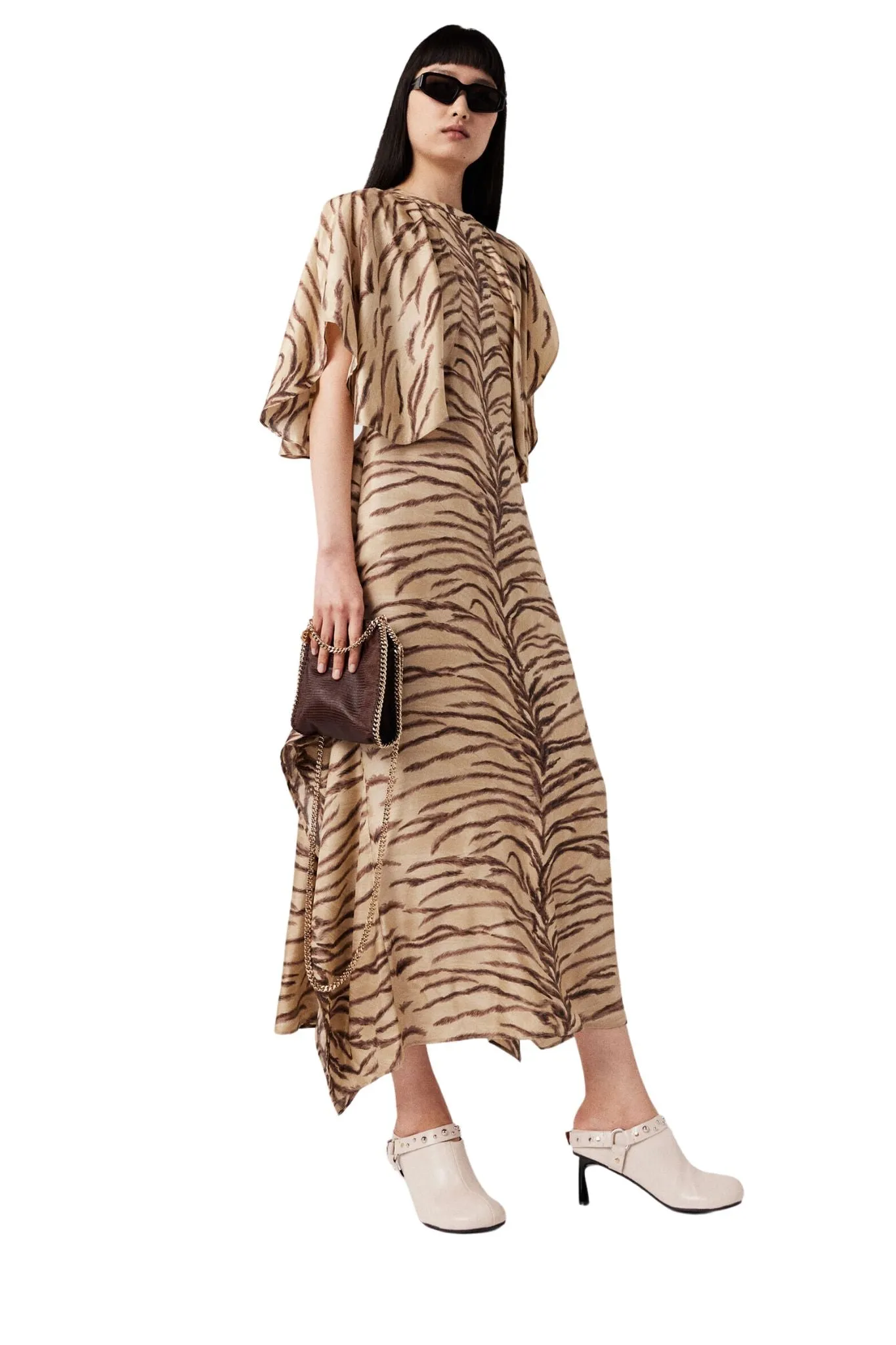 Stella McCartney Tiger Print Round Sleeve Dress