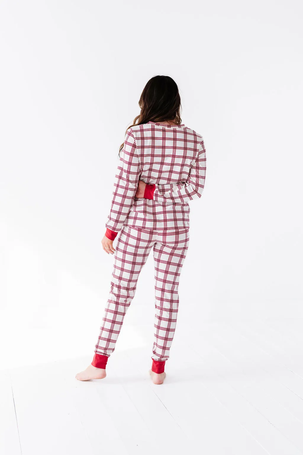 Women's Candy Cane Plaid Pajama Set