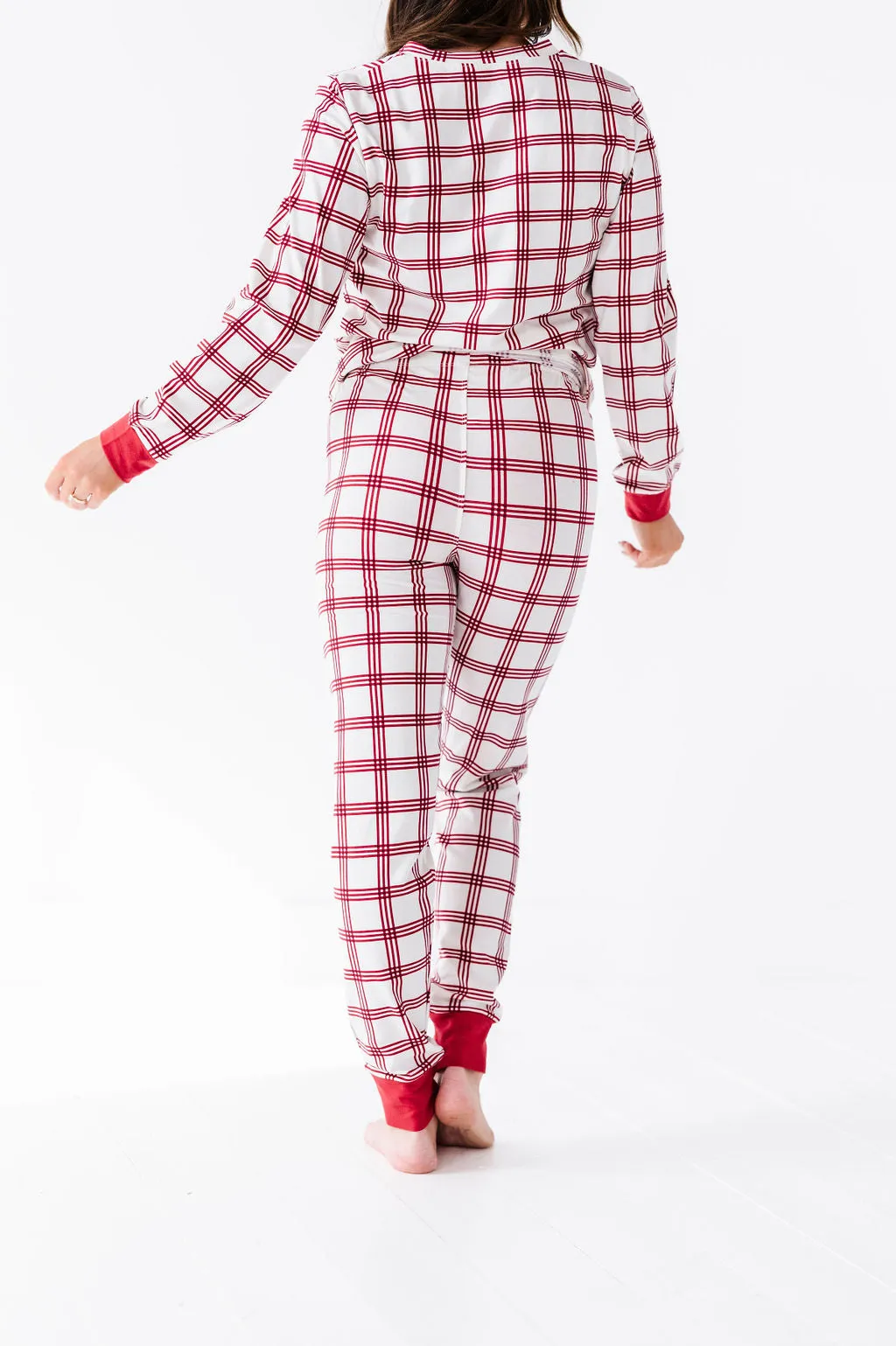 Women's Candy Cane Plaid Pajama Set