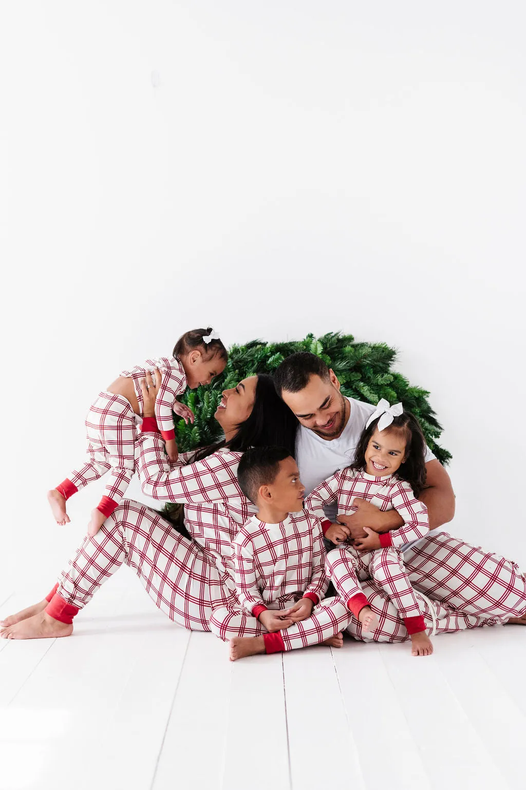 Women's Candy Cane Plaid Pajama Set