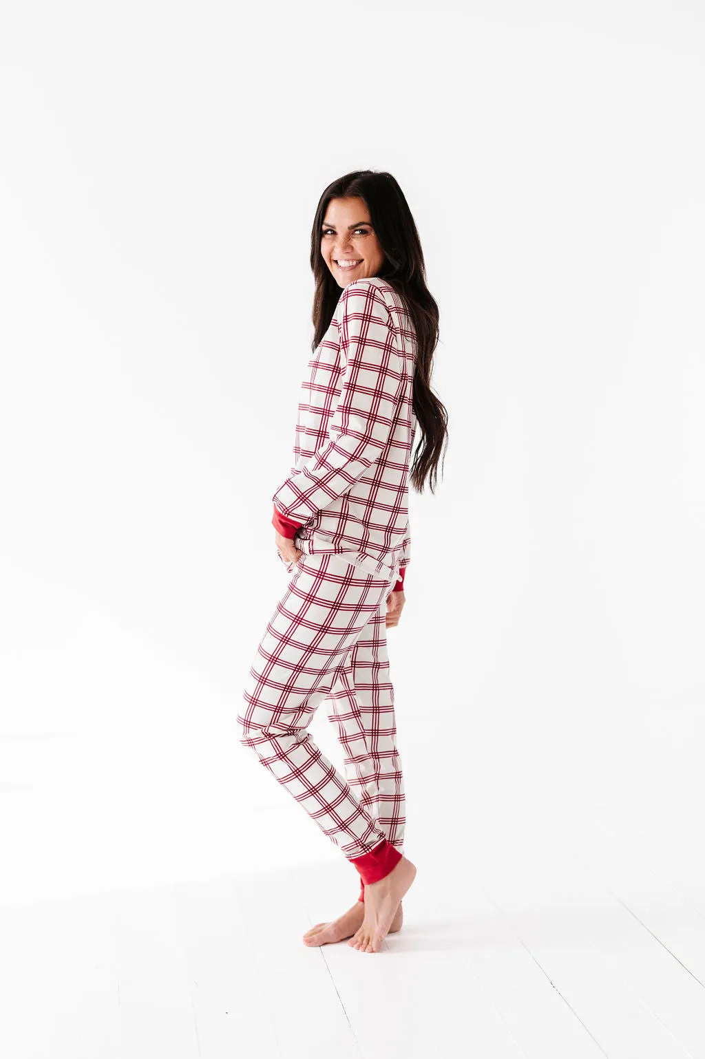 Women's Candy Cane Plaid Pajama Set