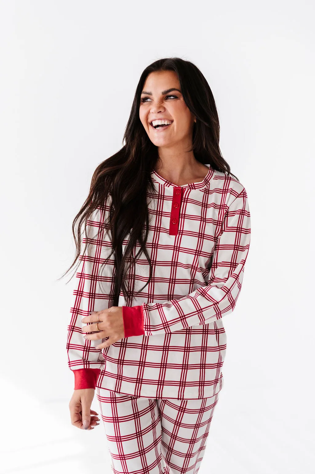 Women's Candy Cane Plaid Pajama Set