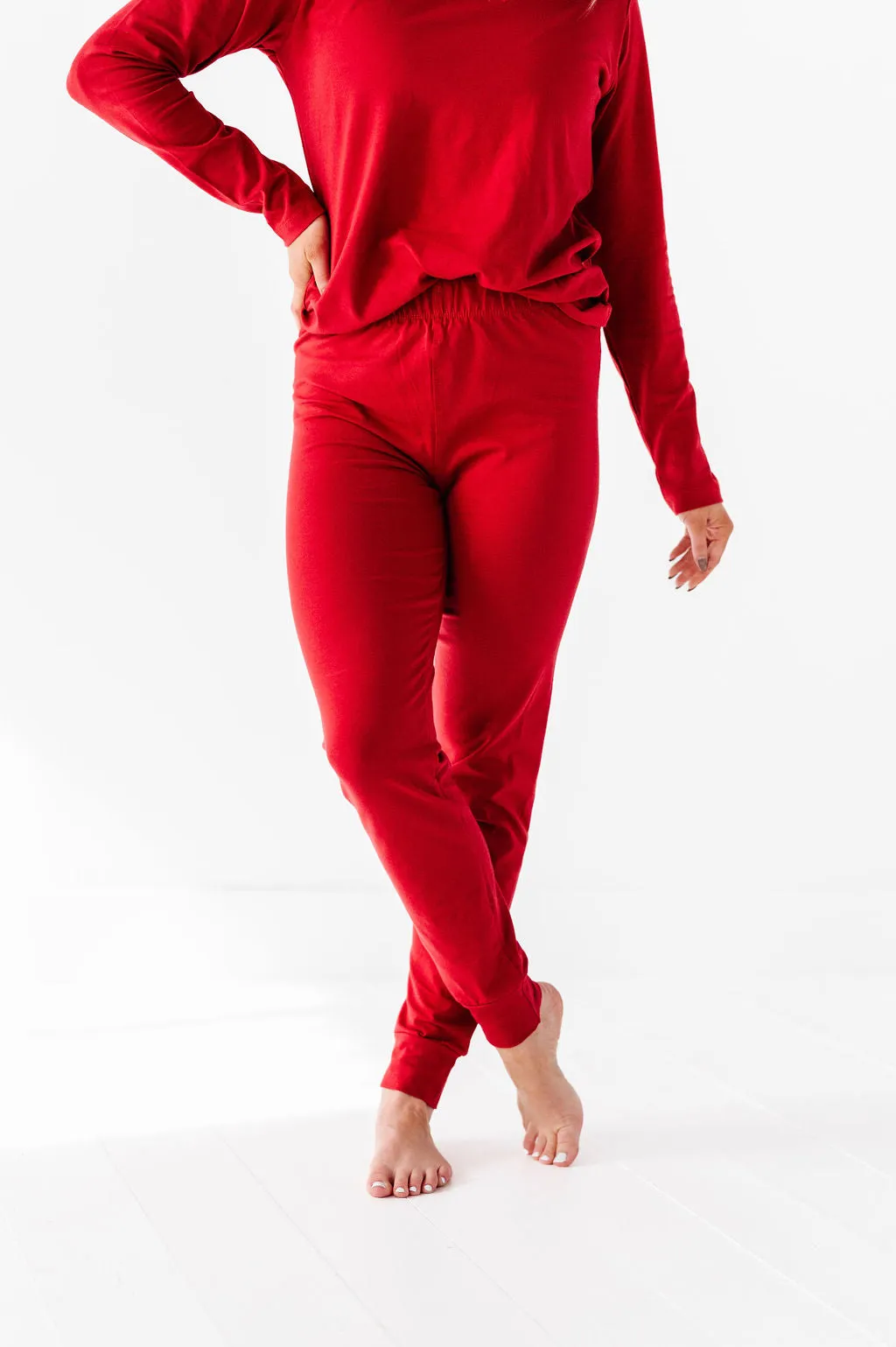 Women's Classic Red Holiday Pajama Set