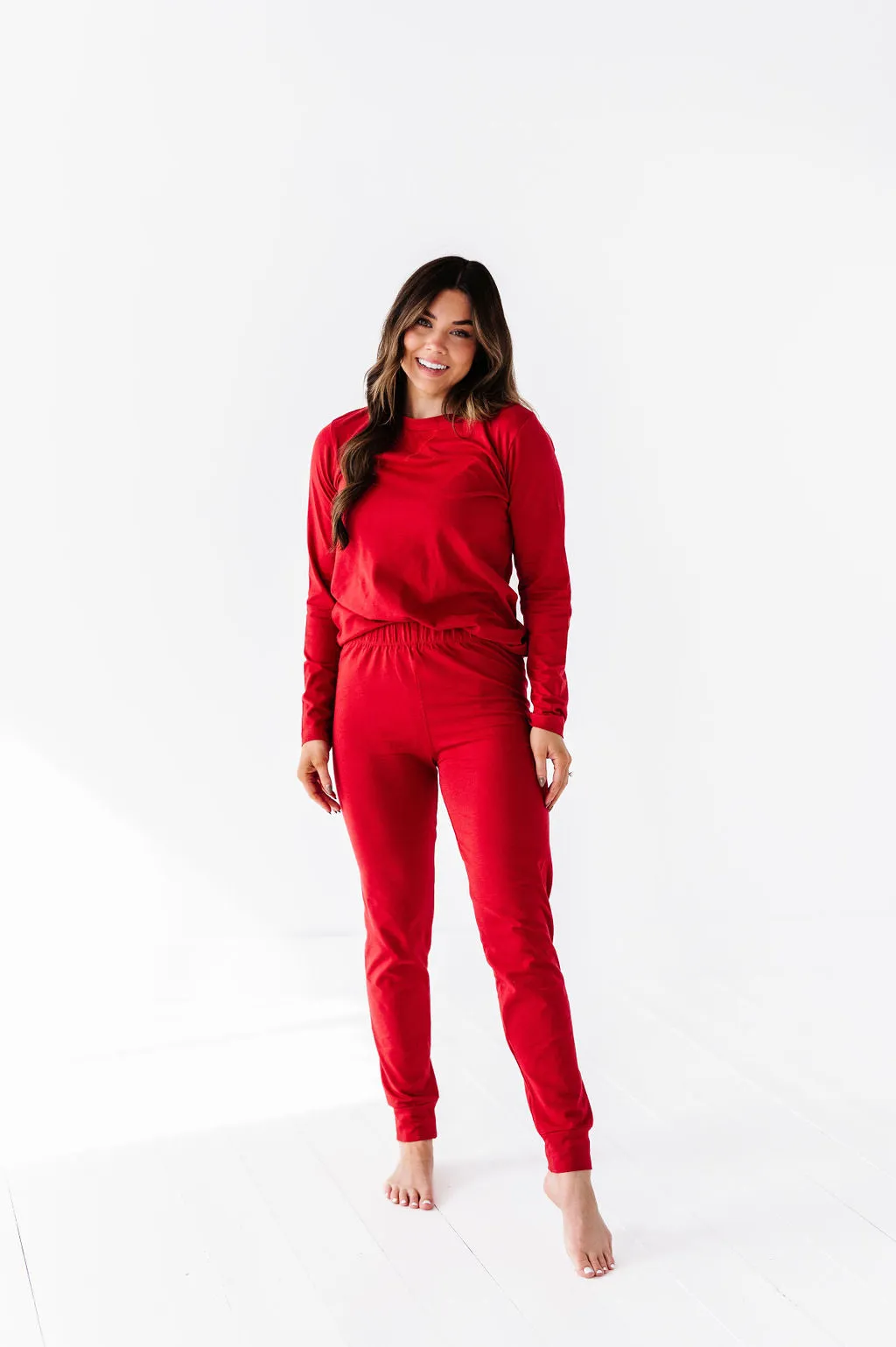 Women's Classic Red Holiday Pajama Set