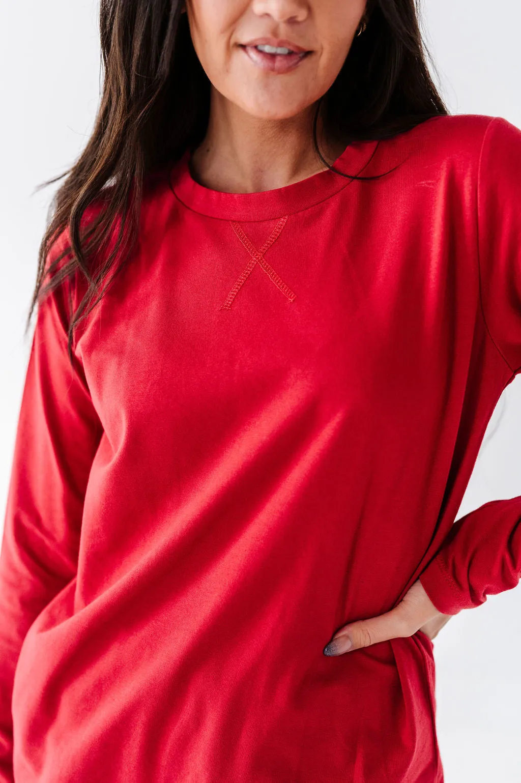 Women's Classic Red Holiday Pajama Set