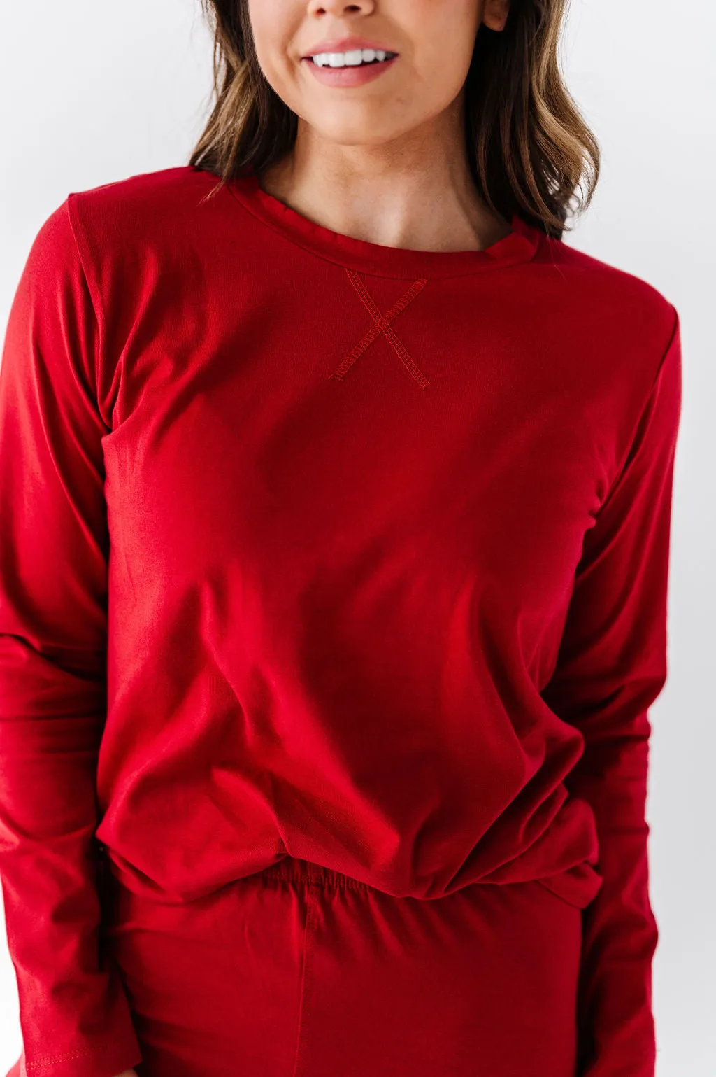 Women's Classic Red Holiday Pajama Set